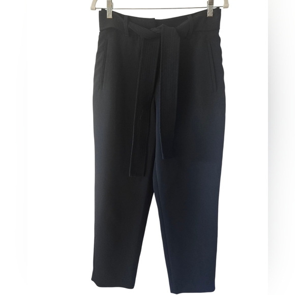 Aritzia Wifred Black Tie-Front High-Waisted Pant Size 6 - Picture 2 of 12